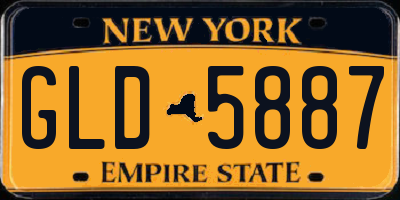 NY license plate GLD5887