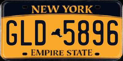 NY license plate GLD5896