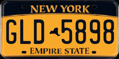 NY license plate GLD5898