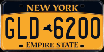 NY license plate GLD6200