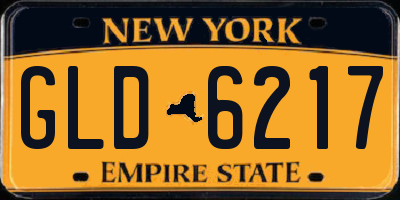 NY license plate GLD6217