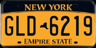NY license plate GLD6219