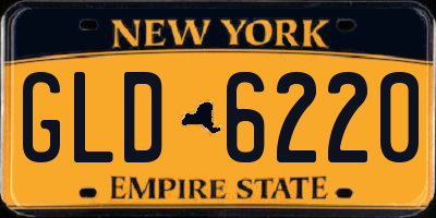 NY license plate GLD6220
