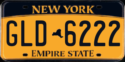 NY license plate GLD6222