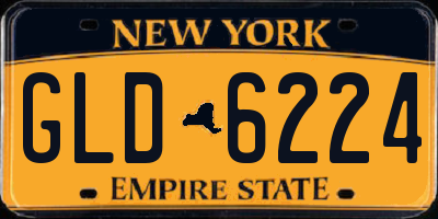 NY license plate GLD6224