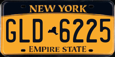 NY license plate GLD6225