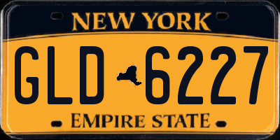 NY license plate GLD6227