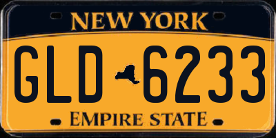 NY license plate GLD6233