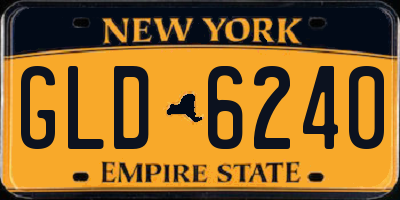 NY license plate GLD6240