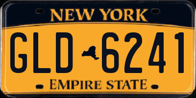NY license plate GLD6241