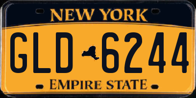 NY license plate GLD6244