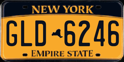 NY license plate GLD6246