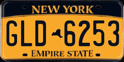 NY license plate GLD6253