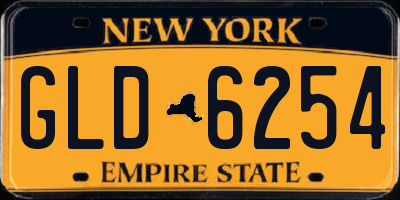 NY license plate GLD6254