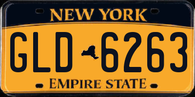 NY license plate GLD6263