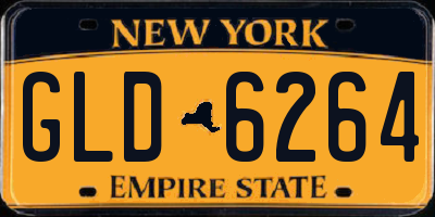 NY license plate GLD6264
