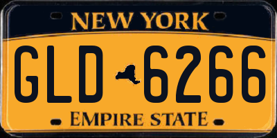 NY license plate GLD6266