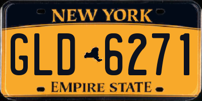 NY license plate GLD6271