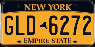 NY license plate GLD6272