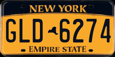 NY license plate GLD6274