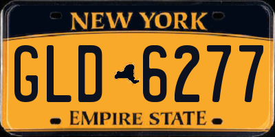 NY license plate GLD6277