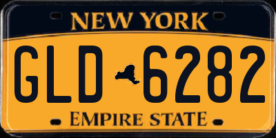 NY license plate GLD6282