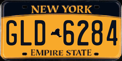 NY license plate GLD6284