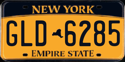 NY license plate GLD6285