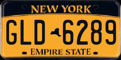 NY license plate GLD6289