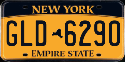 NY license plate GLD6290