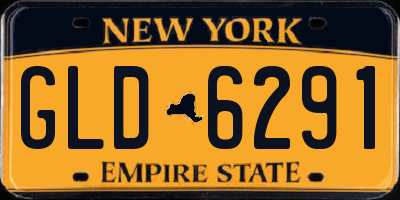 NY license plate GLD6291