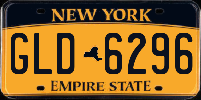 NY license plate GLD6296