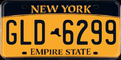 NY license plate GLD6299