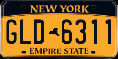 NY license plate GLD6311