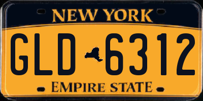 NY license plate GLD6312