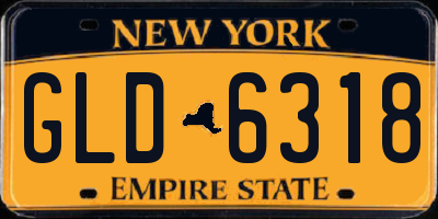 NY license plate GLD6318