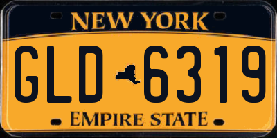 NY license plate GLD6319