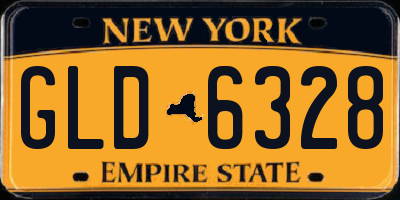 NY license plate GLD6328