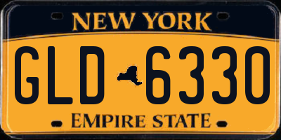 NY license plate GLD6330