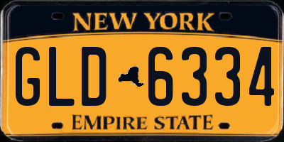 NY license plate GLD6334