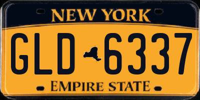 NY license plate GLD6337
