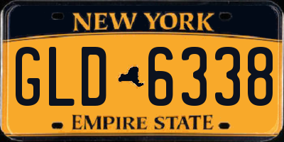 NY license plate GLD6338
