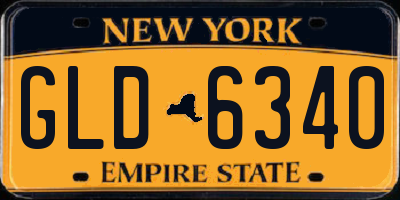 NY license plate GLD6340