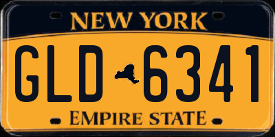 NY license plate GLD6341