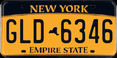 NY license plate GLD6346