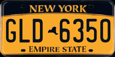 NY license plate GLD6350