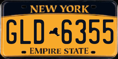 NY license plate GLD6355