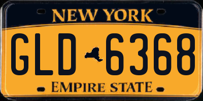 NY license plate GLD6368