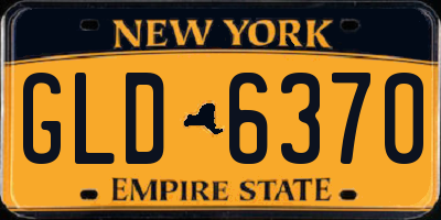 NY license plate GLD6370