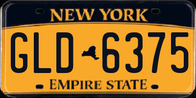 NY license plate GLD6375